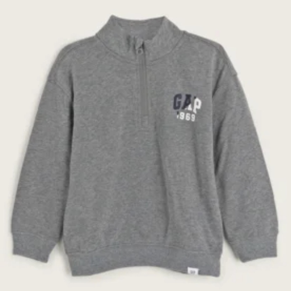 Gap Factory Kids Gap Logo Quarter-Zip Sweatshirt (Size: L)